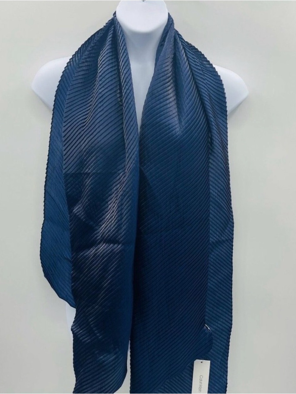 Calvin Klein Pleated Accordion Navy Evening Wrap - Women’s - Picture 2 of 4